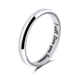 I Will Love You Forever Silver Rings NSR-983n